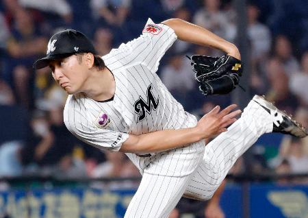 　５回１失点で３年ぶりの勝利を挙げたロッテ・河村＝ＺＯＺＯマリン