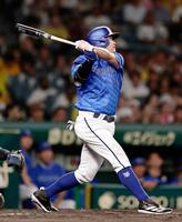 　４回、筒香が左越えに３ランを放つ