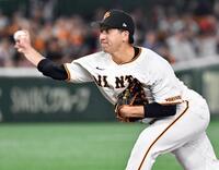 　８回表に登板した大勢