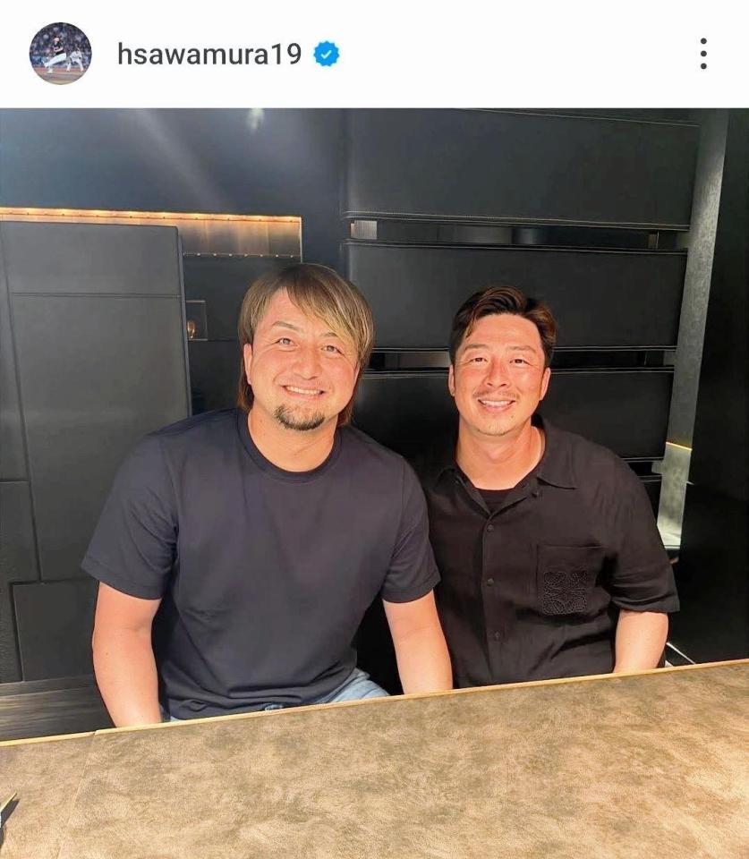 　ロッテ・沢村のインスタグラム（＠ｈｓａｗａｍｕｒａ１９）から