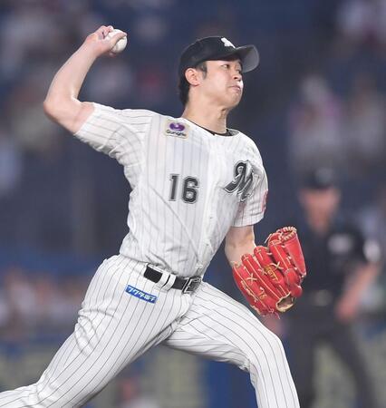 　力投する種市（撮影・開出牧）