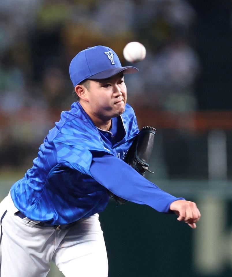 　先発し力投する石田裕（撮影・北村雅宏）