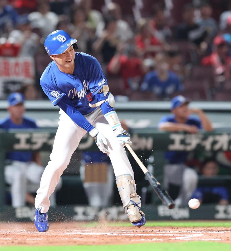 　３回、三ゴロ併殺打に倒れる山本（撮影・市尻達拡）