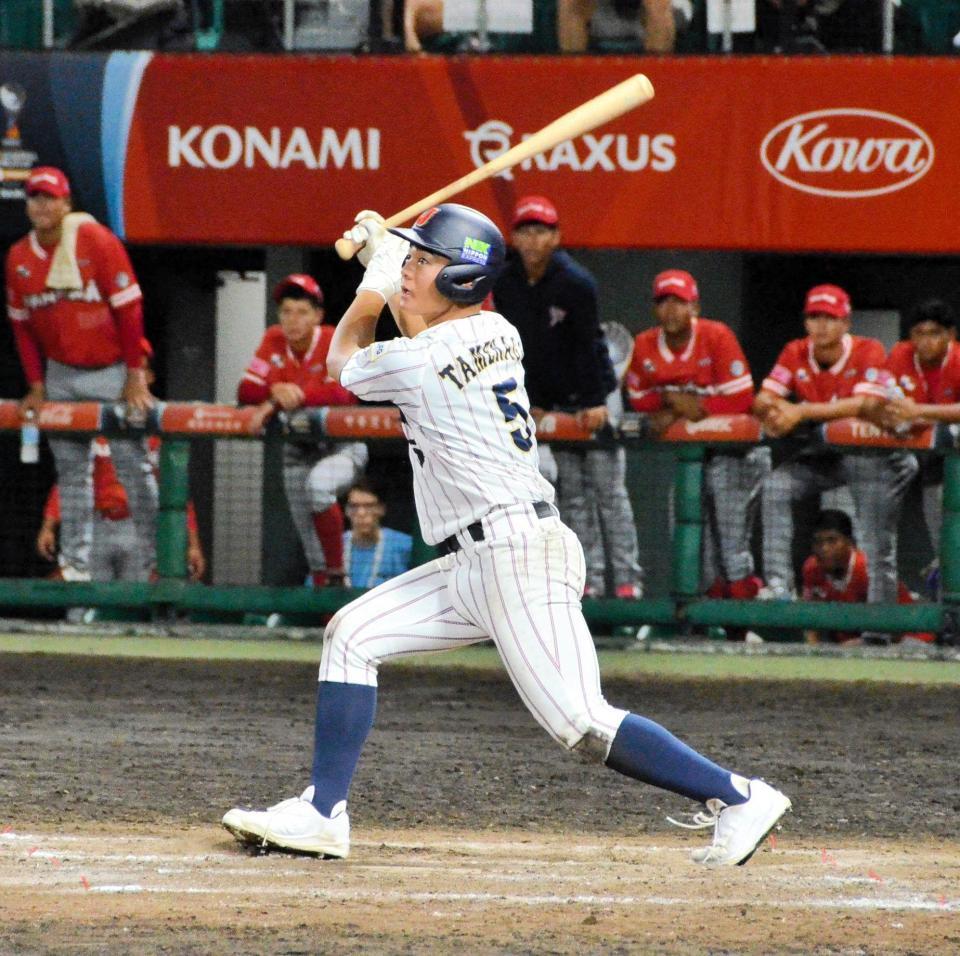 　８回、同点適時打を放つ為永