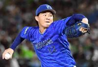 　ヤクルト打線に立ち向かう竹田（撮影・佐藤厚）