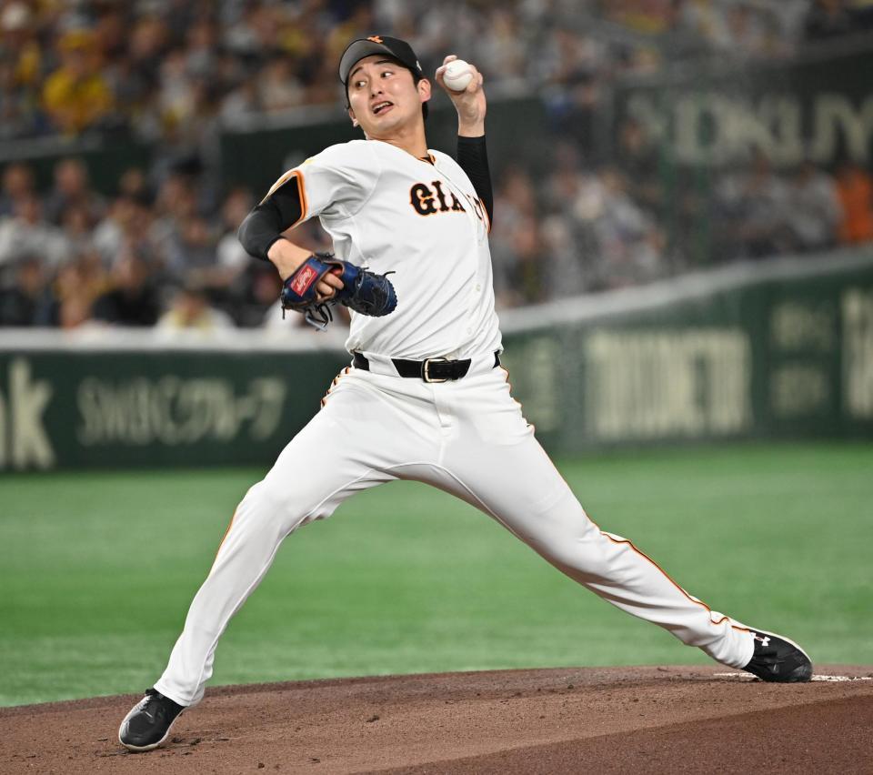 　阪神戦に先発した横川