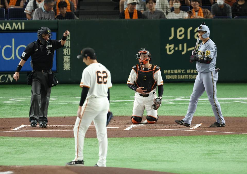 　１回、大山のとき横川がボークで失点（撮影・金田祐二）