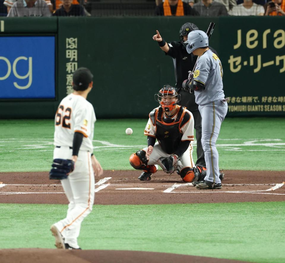 　１回、大山のとき横川がボークで失点（撮影・金田祐二）