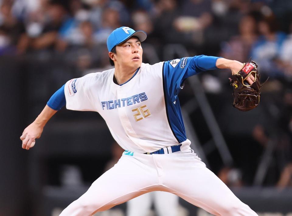 　７回、登板した田中（撮影・中島達哉）