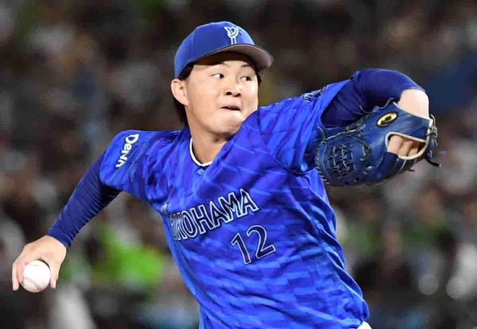 　ヤクルト打線に立ち向かう竹田（撮影・佐藤厚）