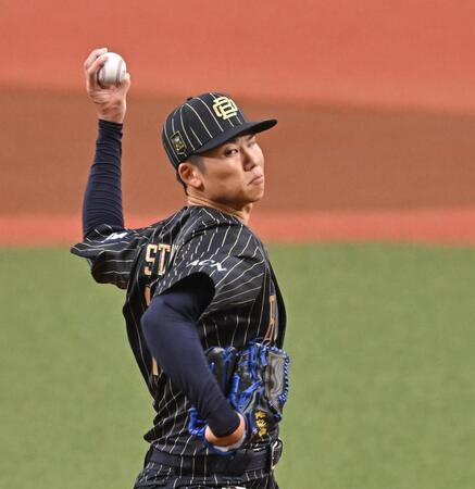 　力投する先発の曽谷（撮影・西田忠信）