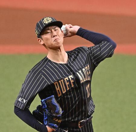 　力投する先発の曽谷（撮影・西田忠信）