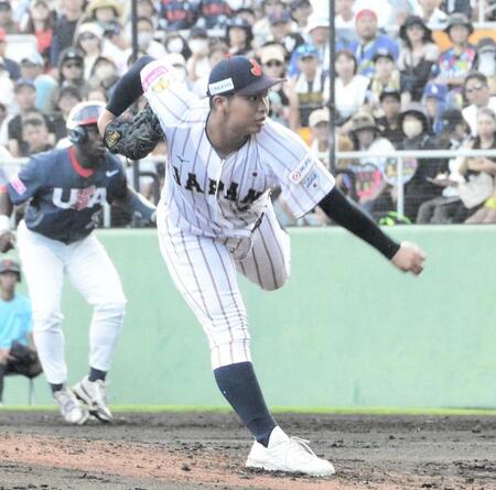 　先発して力投する末吉