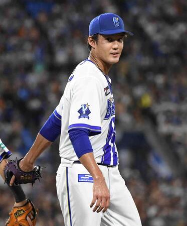 　２回４安打４失点でマウンドを降りた藤浪（撮影・佐藤厚）