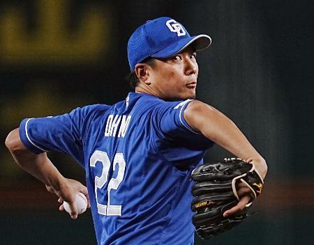 　阪神戦に先発した中日・大野＝甲子園