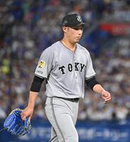 　１回裏途中、降板する赤星