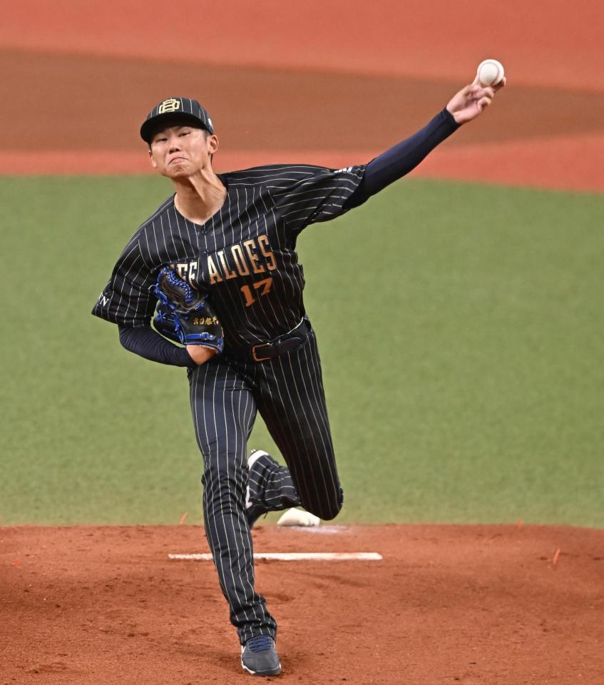 　力投する先発の曽谷（撮影・西田忠信）