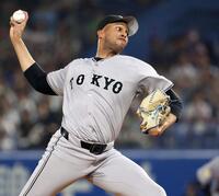 　９回裏に登板したマルティネス