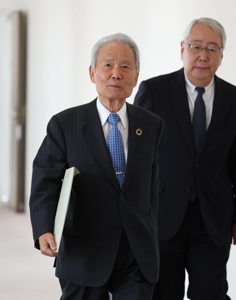 　オーナー会議に出席した榊原定征コミッショナー（撮影・佐々木彰尚）