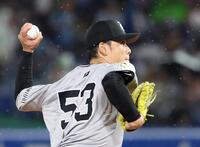 　７回に登板した高梨