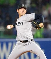 　８回に登板した平内