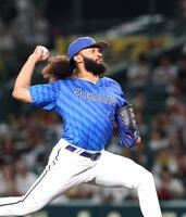 　先発し力投するジャクソン（撮影・北村雅宏）