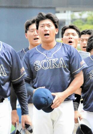 　リーグ戦に復帰した創価大・立石＝３日