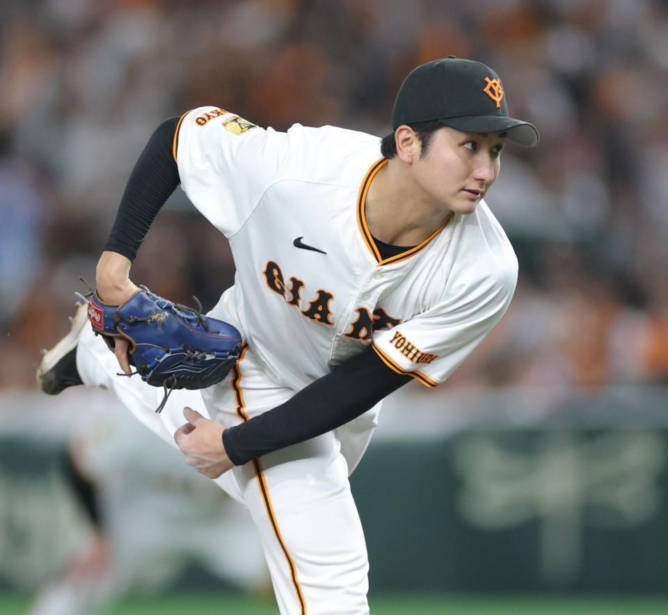 　広島戦に先発する横川（撮影・西岡正）