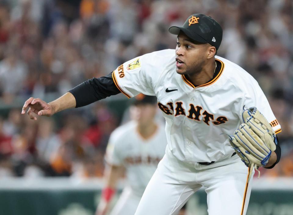 　９回に登板したマルティネス