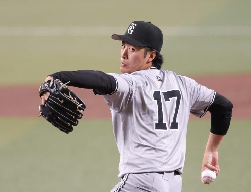 　７回に登板した西舘