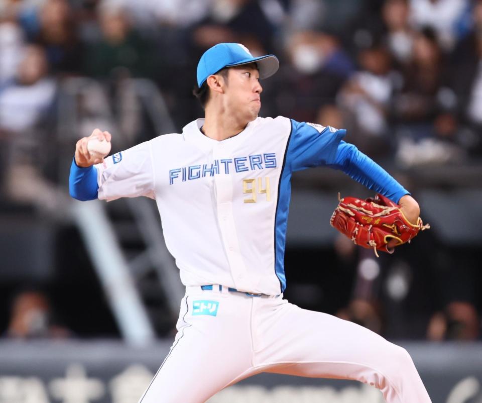 　ロッテ戦に先発する福島（撮影・中島達哉）