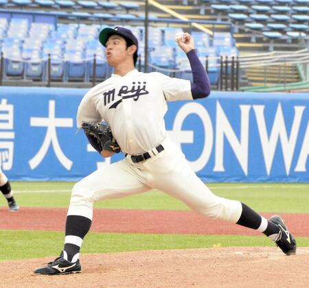 プロ注目、明大・久野 復帰登板2回0封「球速が戻ってこないのが悩み」も手応え 球速140キロ前後もスカウト評価