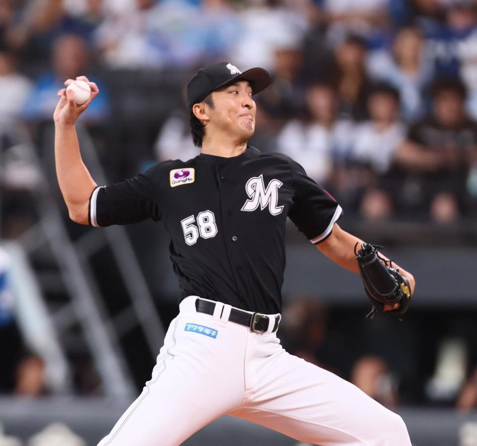 　日本ハム戦に先発する河村（撮影・中島達哉）