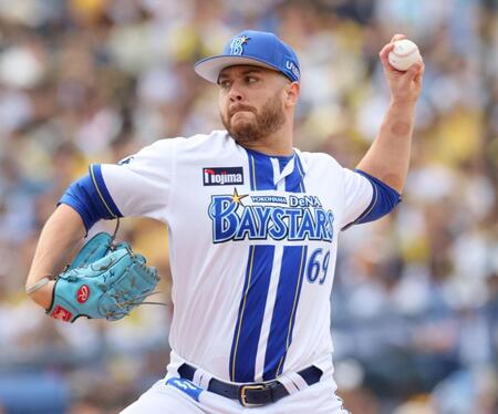 　力投するケイ（撮影・棚橋慶太）