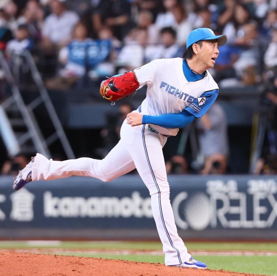 　５回途中から登板した宮西（撮影・中島達哉）