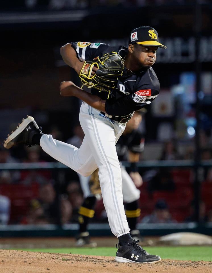 　楽天戦に先発し７回１失点で１２勝目を挙げたモイネロ