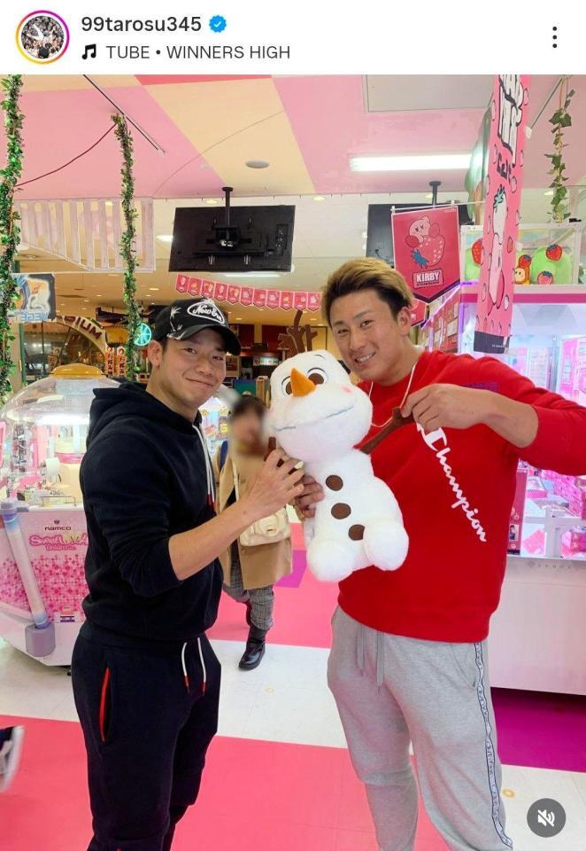 　オリックス・杉本のインスタグラム（９９ｔａｒｏｓｕ３４５）より 