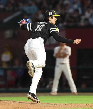 　７回まで力投した上沢（撮影・佐々木彰尚）