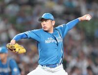 　西武打線を相手に力投する加藤貴（撮影・西岡正）