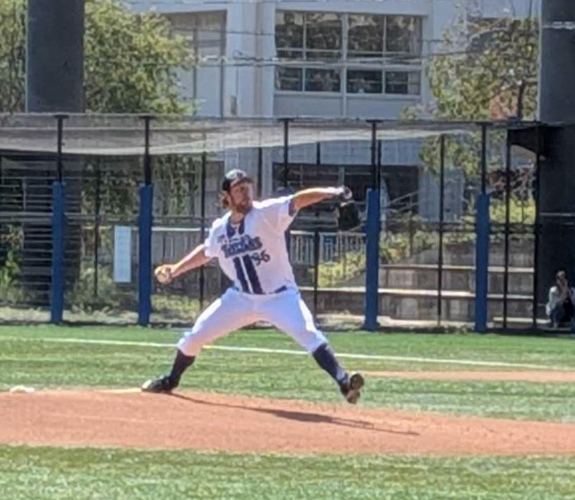 　ライブＢＰに登板するバウアー