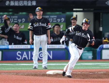 Ｍ１のソフトバンク勝ち越し　またしても栗原が勝負強さ光る一打で２点適時二塁打　２５、２６日は２戦続けて決勝打