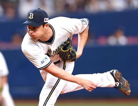 　８回、力投する岩崎（撮影・山口登）