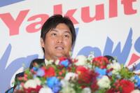 　会見する川端（撮影・石井剣太郎）