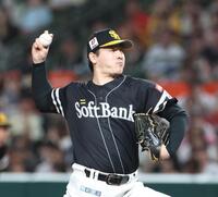 　西武打線相手に力投する有原（撮影・佐々木彰尚）