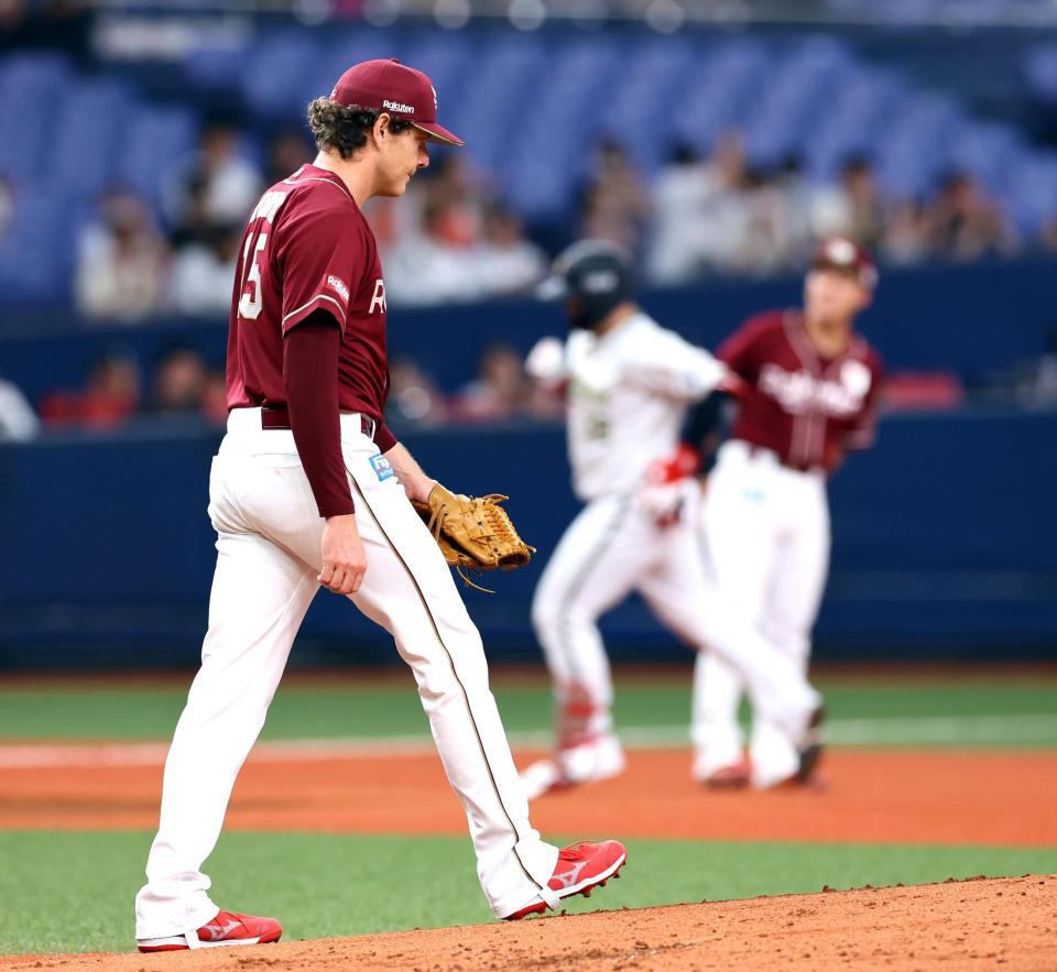 　２回、ハワードは福永に２ランを許す（撮影・山口登）