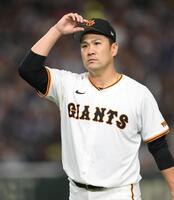 　６回を投げ終えた田中将（撮影・伊藤笙子）