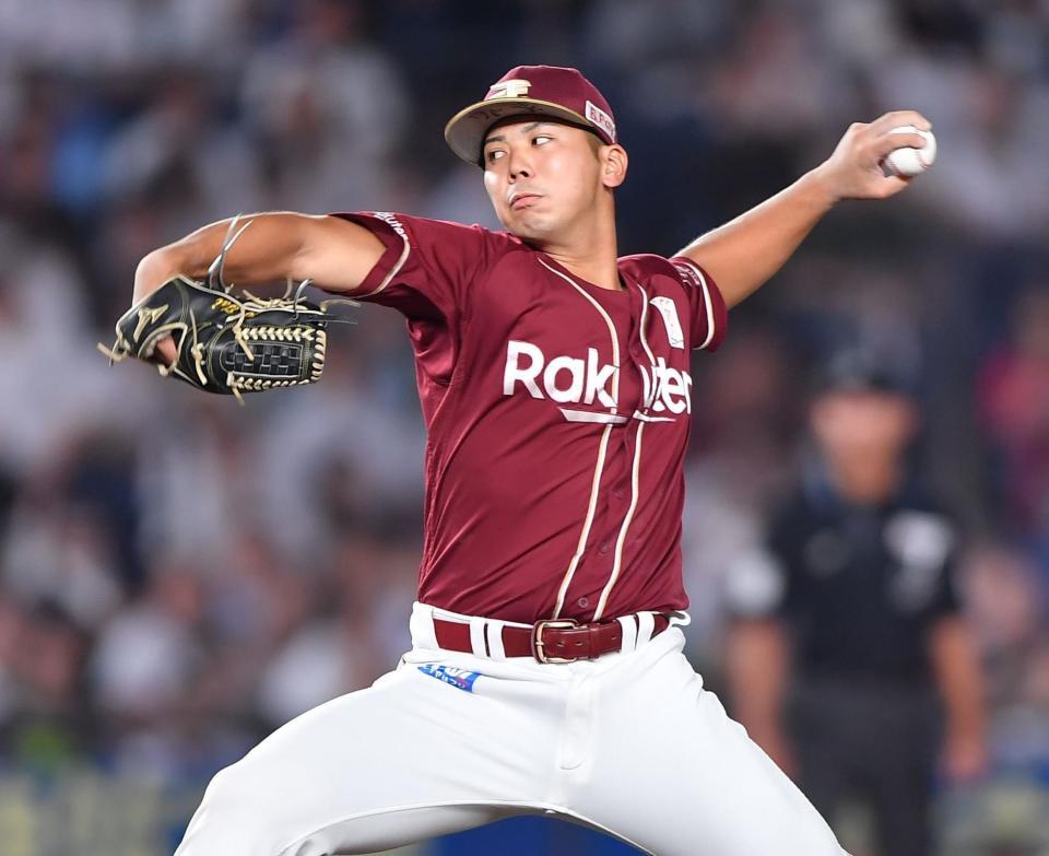 　７回から登板し１イニングを無失点に抑えた泰（撮影・開出牧）