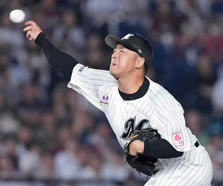 　９月３０日の楽天戦で力投する美馬