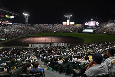 　試合後に行われた原口の引退セレモニー（撮影・西田忠信）