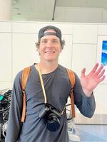 　帰国が発表されたハワード（楽天野球団提供）